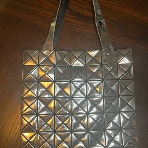 BAO BAO Issey Miyake Silver Purse Bag